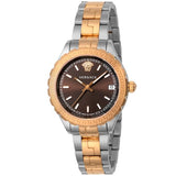  Shop Authentic Versace Hellenyium Brown Dial Two Tone Steel Strap Watch for Women - V12040015 - Luxxuri