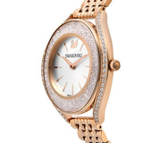  Shop Authentic Swarovski Crystalline Aura Silver Dial Rose Gold Steel Strap Watch for Women - 5519459 - Luxxuri