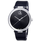  Shop Authentic Calvin Klein Sight Black Dial Black Leather Strap Watch for Men - K1S21102 - Luxxuri