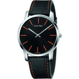  Shop Authentic Calvin Klein City Black Dial Black Leather Strap Watch for Men - K2G211C1 - Luxxuri