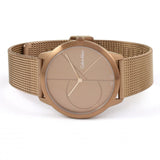  Shop Authentic Calvin Klein Minimal Quartz Pink Gold Dial Pink Gold Mesh Bracelet Watch for Men - K3M11TFK - Luxxuri