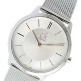  Shop Authentic Calvin Klein Minimal Silver Dial Silver Mesh Bracelet Watch for Men - K3M21126 - Luxxuri