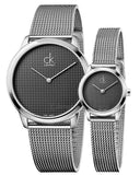  Shop Authentic Calvin Klein Minimalist Black Dial Silver Mesh Bracelet Watch for Men - K3M2112X - Luxxuri