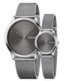  Shop Authentic Calvin Klein Minimal Grey Dial Silver Mesh Bracelet Watch for Men - K3M211Y3 - Luxxuri