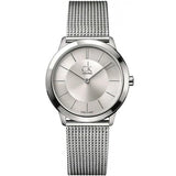  Shop Authentic Calvin Klein Minimal White Dial Silver Mesh Bracelet Watch for Men - K3M22126 - Luxxuri