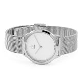  Shop Authentic Calvin Klein Minimal White Dial Silver Mesh Bracelet Watch for Women - K3M2212Y - Luxxuri