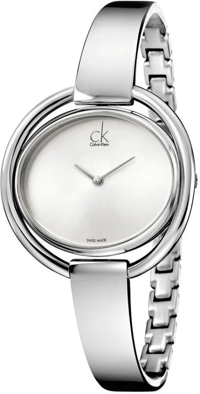  Shop Authentic Calvin Klein Impetuous Silver Dial Silver Steel Strap Watch for Women - K4F2N116 - Luxxuri