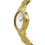  Shop Authentic Calvin Klein Snake Silver Dial Yellow Gold Steel Strap Watch For Women - K6E23546 - Luxxuri