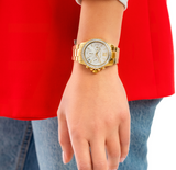  Shop Authentic Michael Kors Everest Chronograph White Dial Gold Steel Strap Watch For Women - MK7212 - Luxxuri