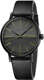  Shop Authentic Calvin Klein Boost Black Dial Black Leather Strap Watch for Men - K7Y214CL - Luxxuri