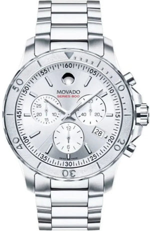  Shop Authentic Movado Series 800 Chronograph Silver Dial Silver Steel Strap Watch For Men - 2600111 - Luxxuri