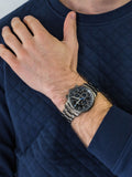  Shop Authentic Fossil Goodwin Chrono Analog Black Dial Grey Steel Strap Watch for Men - FS5518 - Luxxuri