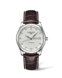  Shop Authentic Longines Master Collection Automatic 38.5mm Silver Diamond Dial Brown Leather Strap Watch for Men - L2.755.4.77.3 - Luxxuri