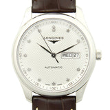  Shop Authentic Longines Master Collection Automatic 38.5mm Silver Diamond Dial Brown Leather Strap Watch for Men - L2.755.4.77.3 - Luxxuri