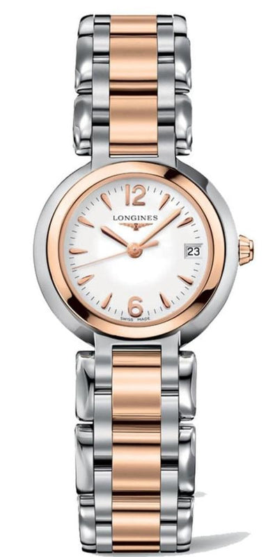  Shop Authentic Longines PrimaLuna Quartz White Dial Two Tone Steel Strap Watch for Women - L8.110.5.16.6 - Luxxuri