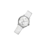 Shop Authentic Calvin Klein Accent Silver Dial White Leather Strap Watch for Women - K2Y211K6 - Luxxuri