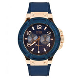  Shop Authentic Guess Rigor Blue Dial Blue Silicone Strap Watch For Men - W0247G3 - Luxxuri