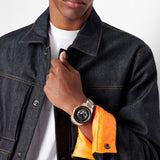  Shop Authentic Armani Exchange Banks Chronograph Black Dial Gold Steel Strap Watch For Men - AX1721 - Luxxuri