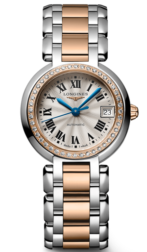  Shop Authentic Longines PrimaLuna Automatic Diamond 26.5mm Silver Dial Two Tone Steel Strap Watch for Women - L8.111.5.79.6 - Luxxuri