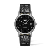  Shop Authentic Longines Presence 38.5mm Automatic Black Dial Black Leather Strap Watch for Men - L4.921.4.52.2 - Luxxuri