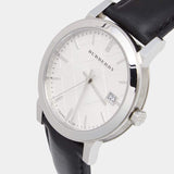  Shop Authentic Burberry The City White Dial Black Leather Strap Watch for Men - BU9008 - Luxxuri