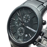  Shop Authentic Emporio Armani Renato Chronograph Mother of Pearl Black Dial Black Steel Strap Watch For Men - AR11275 - Luxxuri