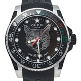  Shop Authentic Gucci Dive Feline Black Dial Black Rubber Strap Watch For Men - YA136320 - Luxxuri