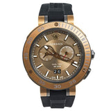  Shop Authentic Versace V Extreme Chronograph Brown Tone Dial Black Rubber Strap Watch for Men - VCN030017 - Luxxuri