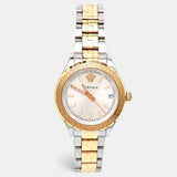  Shop Authentic Versace Hellenyium Silver Dial Two Tone Steel Strap Watch for Women - V12030015 - Luxxuri