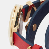  Shop Authentic Versace V-Flare Quartz Silver Dial Red Leather Strap Watch for Women - VEBN00418 - Luxxuri