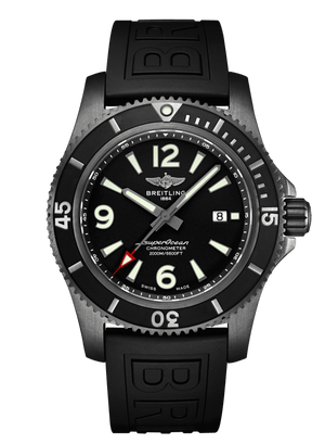  Shop Authentic Breitling Superocean Automatic 46mm Black Dial Black Rubber Strap Watch for Men - M17368B71B1S1 - Luxxuri