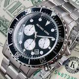  Shop Authentic Michael Kors Everest Chronograph Black Dial Silver Steel Strap Watch For Men - MK8256 - Luxxuri