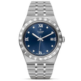  Shop Authentic Tudor Royal Automatic Diamonds Blue Dial Silver Steel Strap Watch for Men - M28600-0006 - Luxxuri
