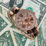  Shop Authentic Michael Kors Wren Diamonds Rose Gold Dial Two Tone Steel Strap Watch for Women - MK6159 - Luxxuri
