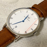  Shop Authentic Daniel Wellington Dapper Durham Analog White Dial Brown Leather Strap Watch For Women - DW00100114 - Luxxuri