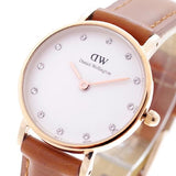  Shop Authentic Daniel Wellington Classy St Mawes White Dial Brown Leather Strap Watch For Women - DW00100059 - Luxxuri