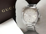  Shop Authentic Gucci GG2570 Silver Dial Silver Steel Strap Watch For Men - YA142308 - Luxxuri