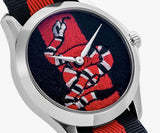  Shop Authentic Gucci Le Marche Des Merveilles Blue Red Dial Blue Red Nylon Strap Unisex Watch - YA126493 - Luxxuri