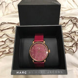  Shop Authentic Marc Jacobs Baker Maroon Dial Maroon Leather Strap Watch for Women - MBM1271 - Luxxuri