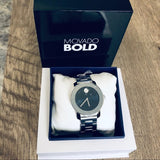  Shop Authentic Movado Bold Blue Dial Silver Steel Strap Watch for Women - 3600396 - Luxxuri