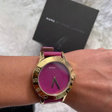  Shop Authentic Marc Jacobs Purple Dial Purple Leather Strap Watch for Women - MBM1209 - Luxxuri