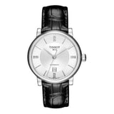  Shop Authentic Tissot Carson Premium Lady Born to Be Brace Special Edition Silver Dial Black Leather Strap Watch for Women - T122.207.16.036.00 - Luxxuri