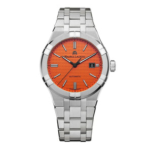  Shop Authentic Maurice Lacroix Aikon Limited Edition Automatic Date Orange Dial Silver Steel Strap Watch For Men - AI6008-SS00F-530-1 - Luxxuri