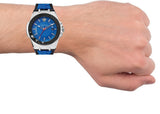  Shop Authentic Versace Chain Reaction Quartz Blue Dial Blue & Black Leather Strap Watch for Men - VEDY00119 - Luxxuri