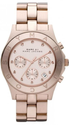  Shop Authentic Marc Jacobs Blade Chronograph Rose Gold Dial Rose Gold Steel Strap Watch for Women - MBM3102 - Luxxuri