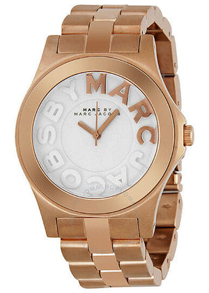  Shop Authentic Marc Jacobs Rivera White Dial Rose Gold Steel Strap Watch for Women - MBM3135 - Luxxuri