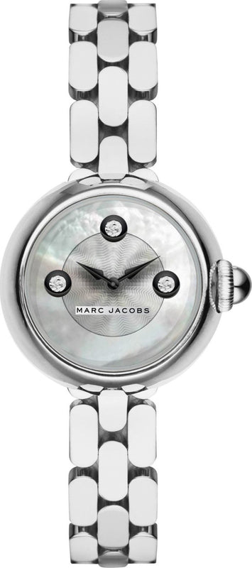  Shop Authentic Marc Jacobs Courtney Mother of Pearl White Dial Silver Steel Strap Watch for Women - MJ3459 - Luxxuri