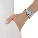  Shop Authentic Marc Jacobs Henry Transparent Silver Dial Silver Steel Strap Watch for Women - MBM3205 - Luxxuri