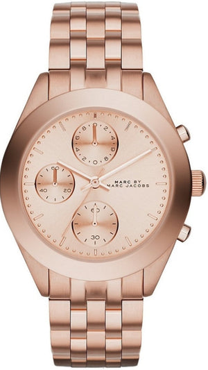  Shop Authentic Marc Jacobs Peeker Chronograph Rose Gold Dial Rose Gold Steel Strap Watch for Women - MBM3394 - Luxxuri
