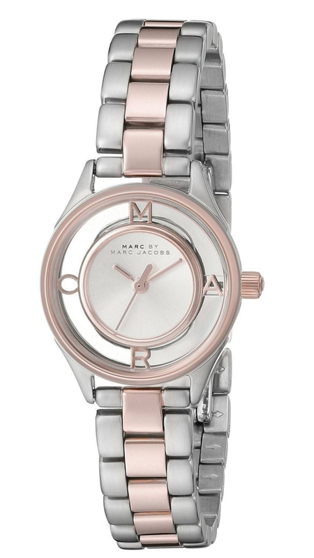  Shop Authentic Marc Jacobs Tether Transparent White Dial Two Tone Steel Strap Watch for Women - MBM3418 - Luxxuri
